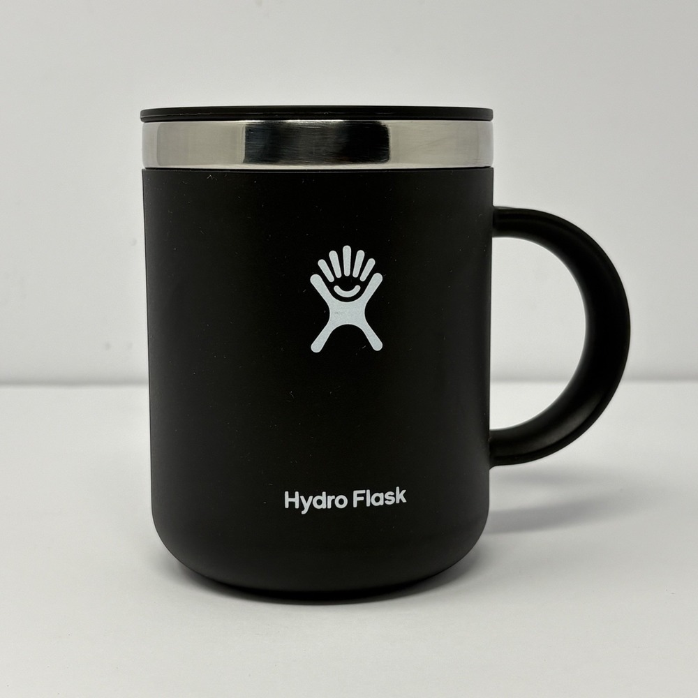Hydro Flask 12oz Insulated Coffee Mug Black Travel Cup w/ Lid ARISTA